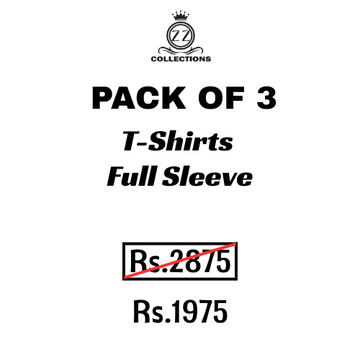 Pack Of 3 T-Shirts Full-Sleeves