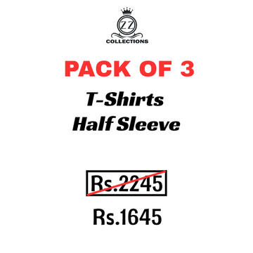 Pack Of 3 T-Shirts Half-Sleeves