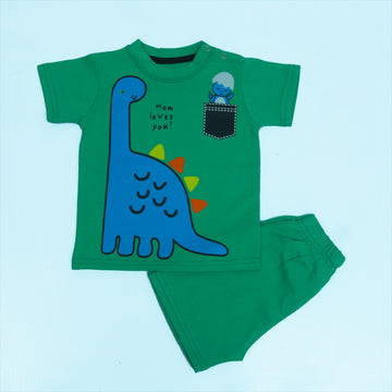 Mom Loves You Green Twinset