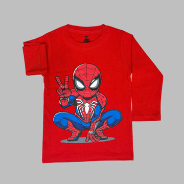 Spider-Man Full Sleeve Red Tee