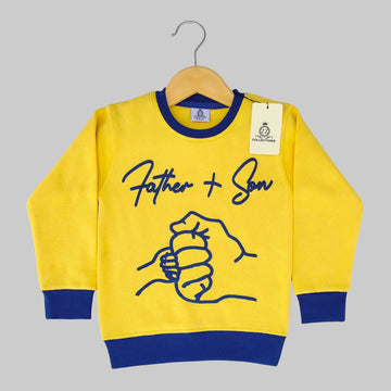 Father and Son Yellow Sweatshirt