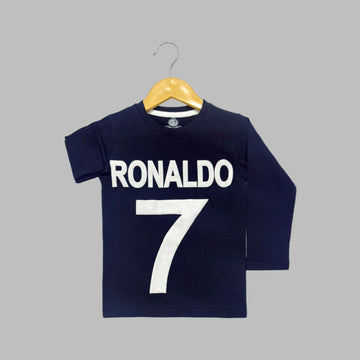 Ronaldo Full Sleeves Navy T-Shirt