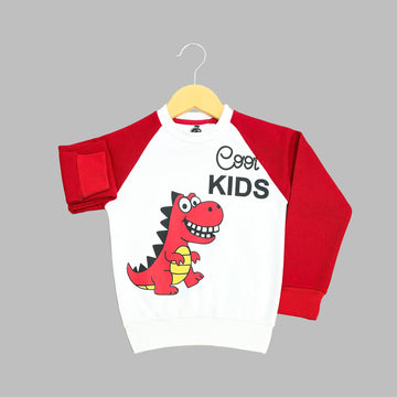 Cool Kids White & Red Sweatshirt