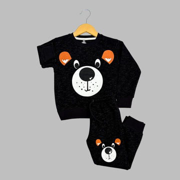 Bear Black Melange Tracksuit