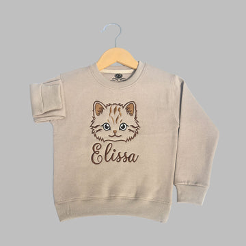 Elissa Embroidery Ivory Sweatshirt