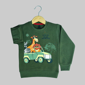 Adventure Olive Sweatshirt