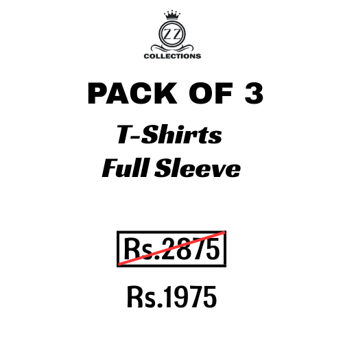 Pack Of 3 T-Shirts Full-Sleeves