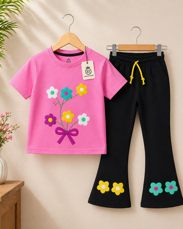 Cute Floral Tee & Flare PJ's