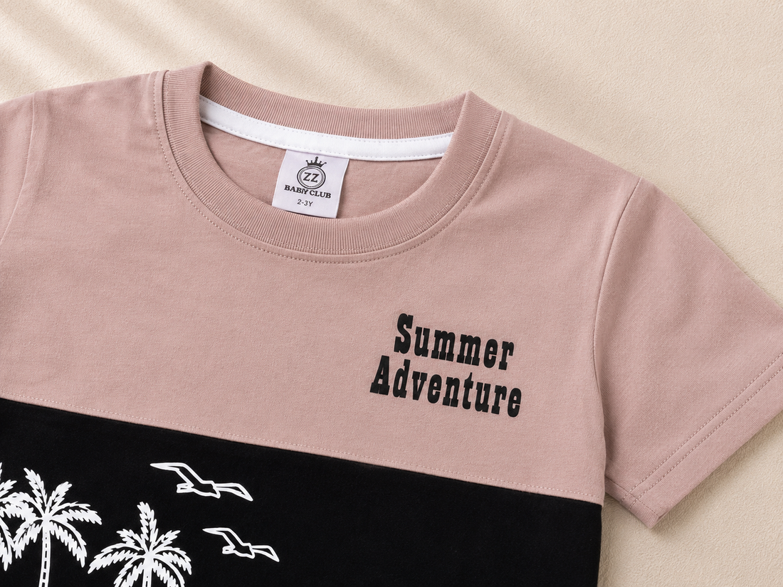 Summer Adventure Dusty pink & Black Twinset