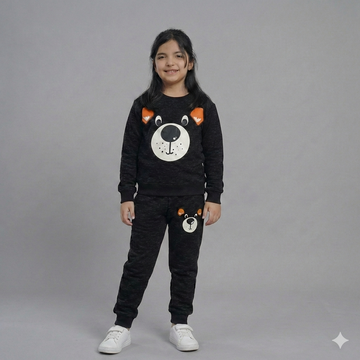 Bear Black Melange Tracksuit
