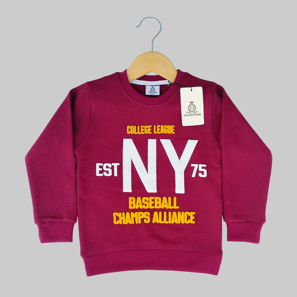Baseball Maroon Sweatshirt