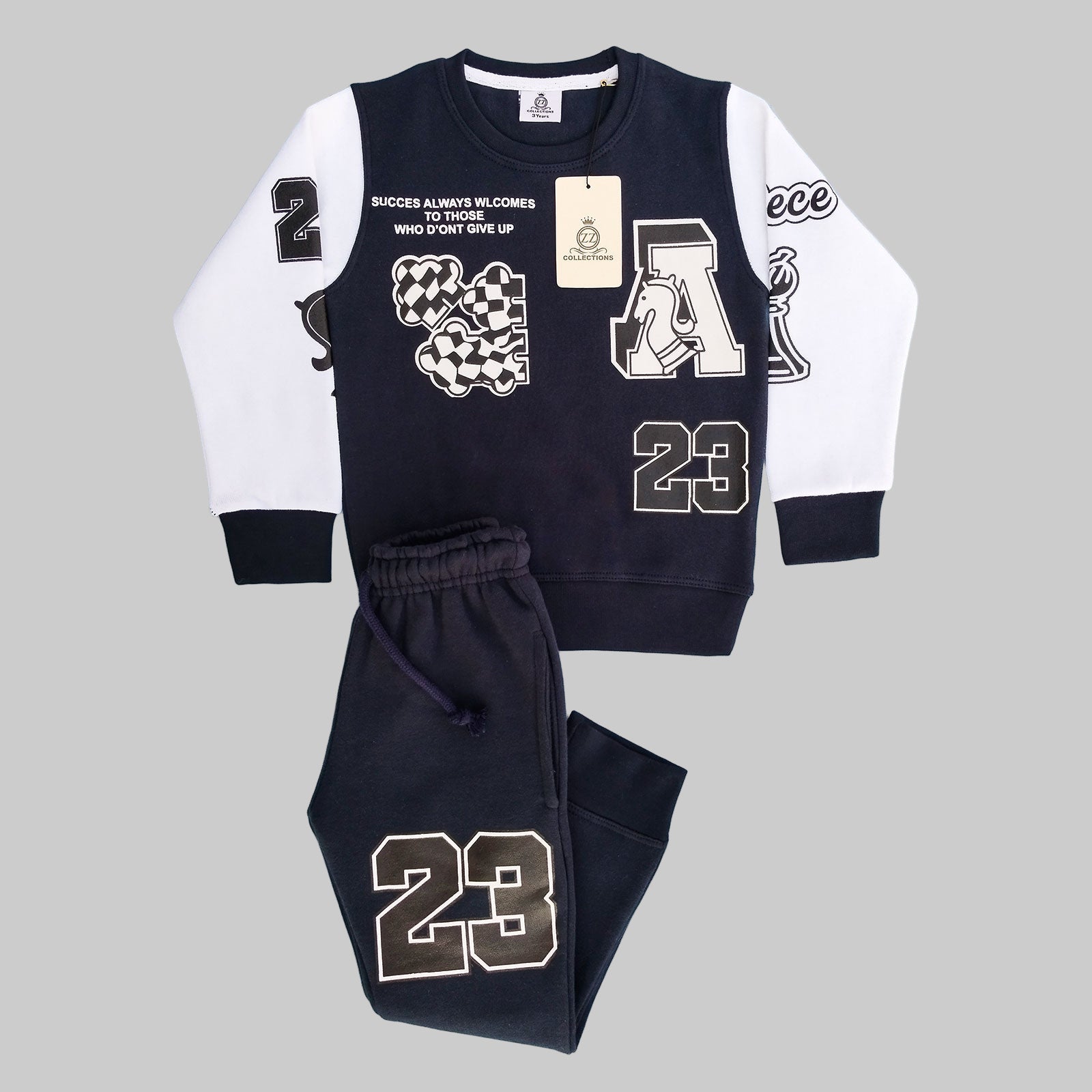 23 White & Navy Tracksuit
