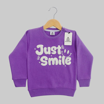 Just Smile Light Purple Sweatshirt