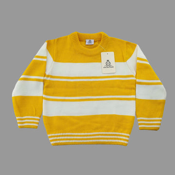 White & Yellow woolen sweater