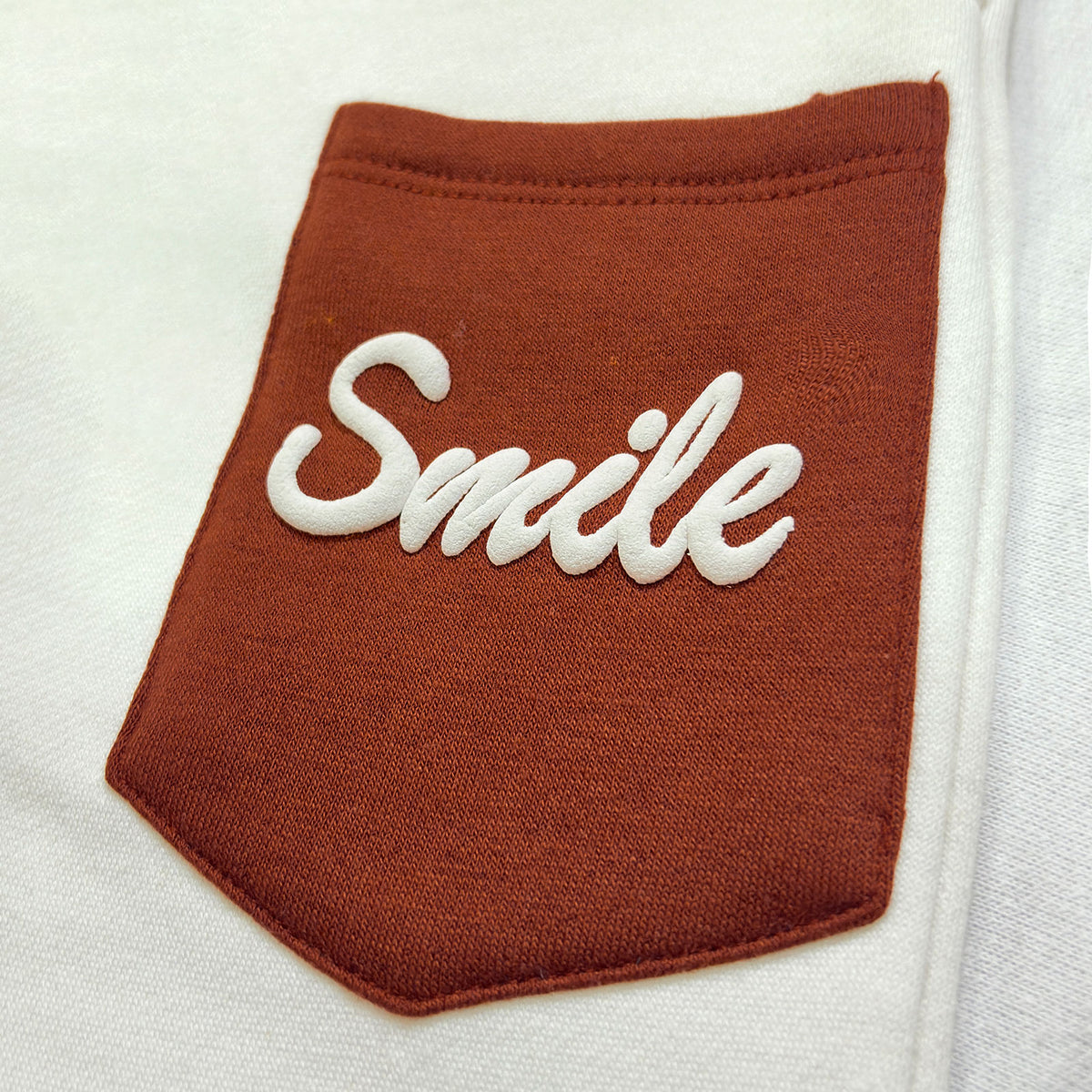Happy Smile White & Brown Tracksuit