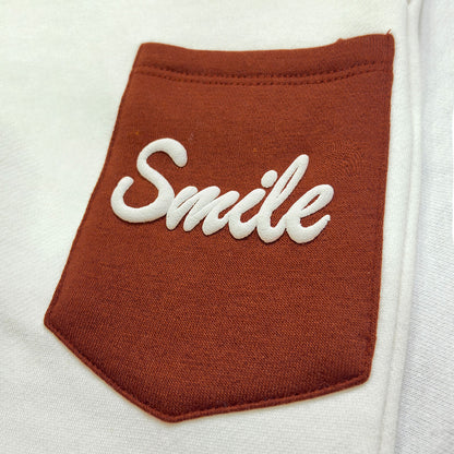 Happy Smile White & Brown Tracksuit