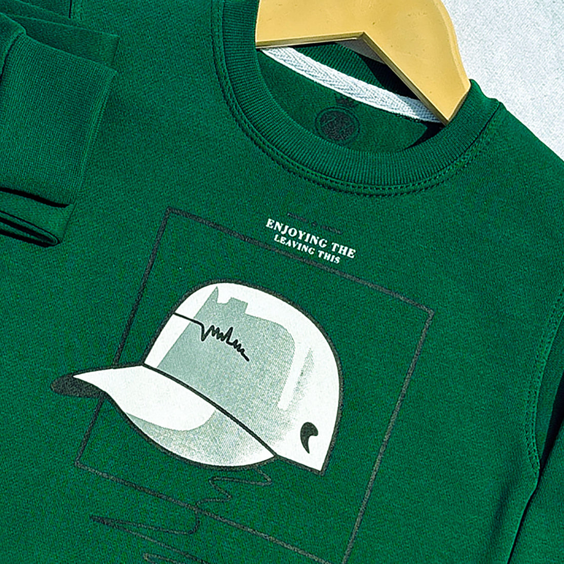 Enjoying Dark Green Sweatshirt