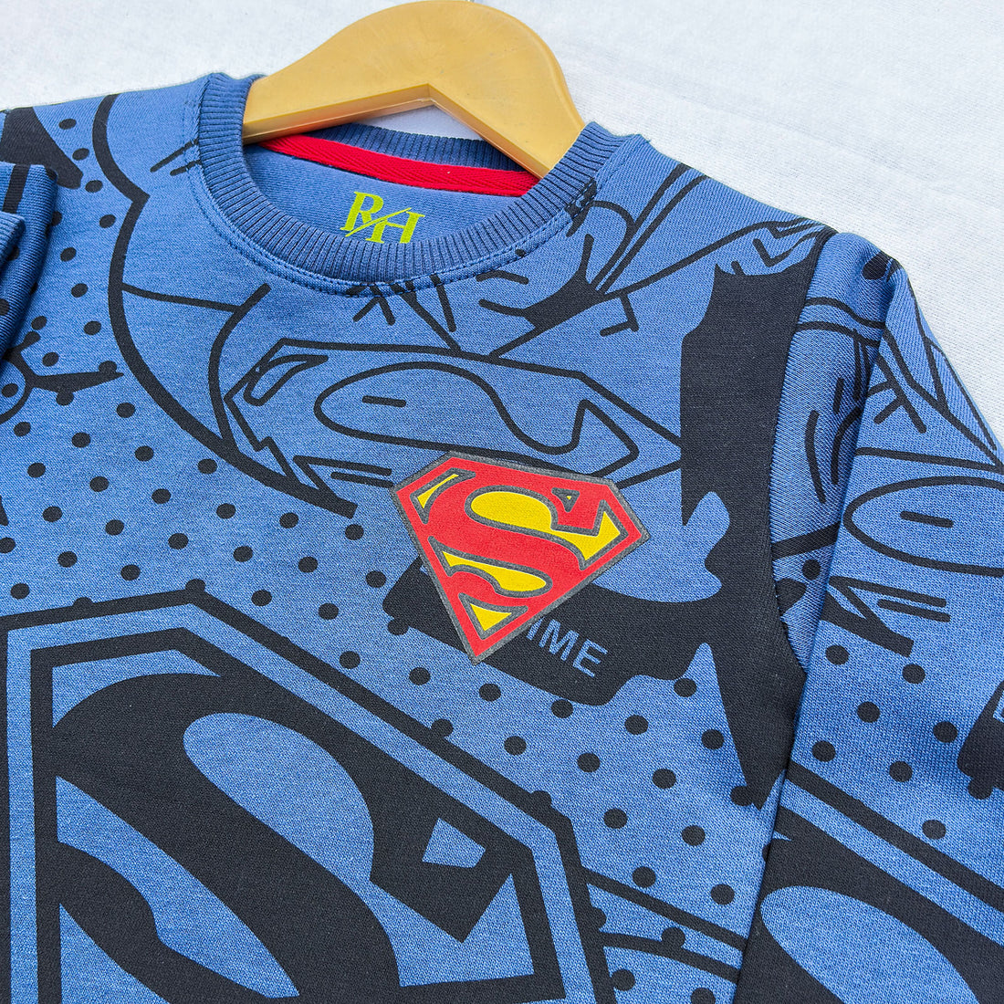 Super Man All Over Navy Sweatshirt
