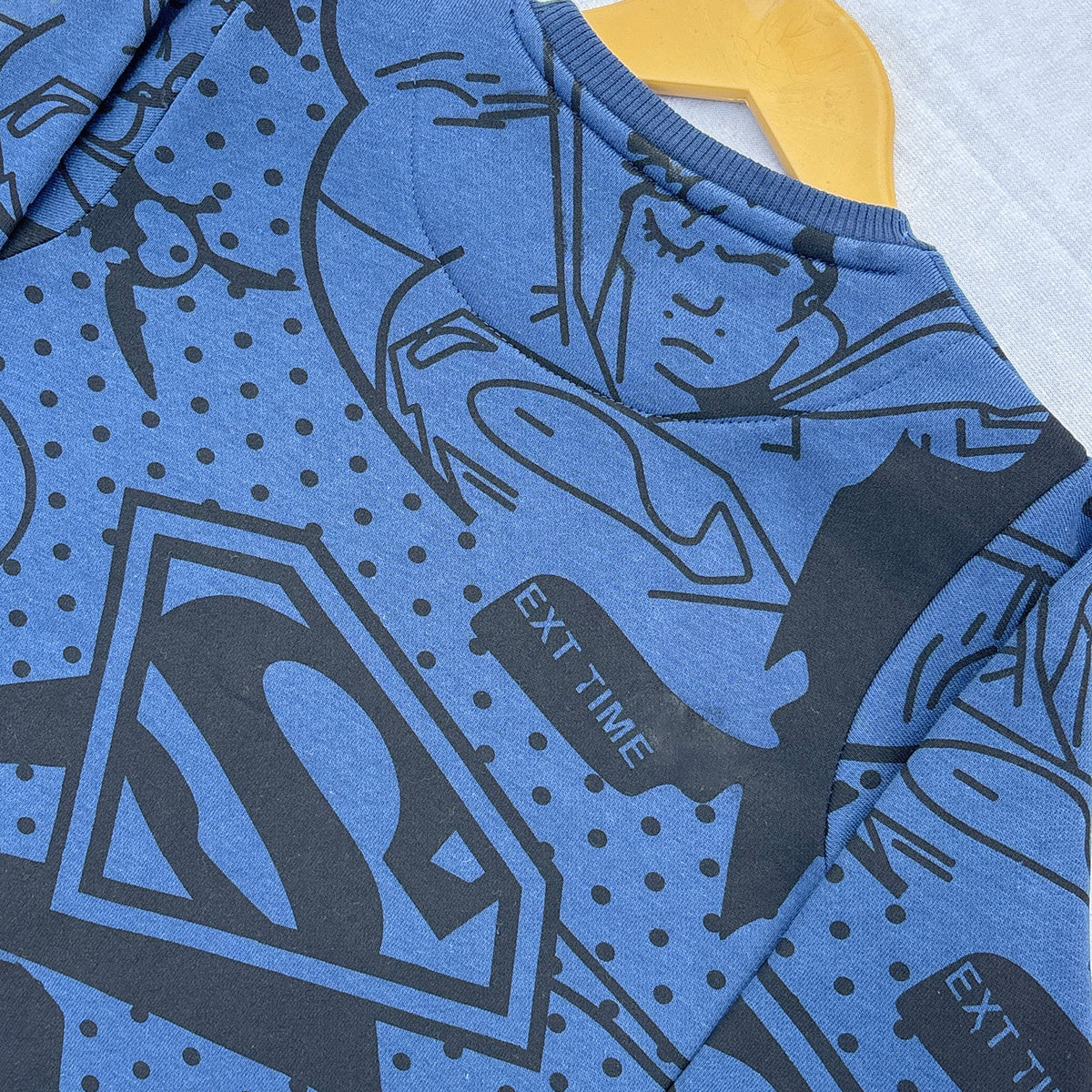 Super Man All Over Navy Sweatshirt