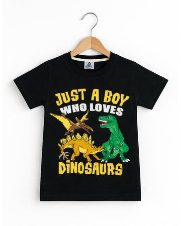 Just A Boy Black Tee