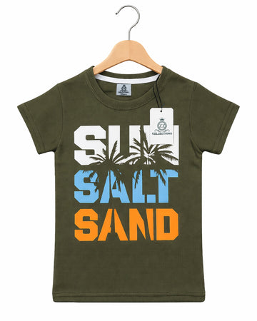 Sun Salt Olive Green Tee