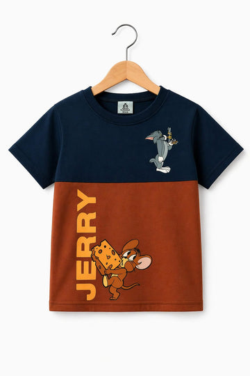 Jerry Brown & Navy Tee