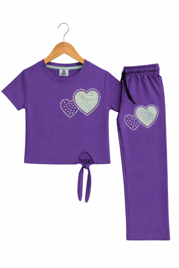 Sparkle Heart Light Purple PJ,s