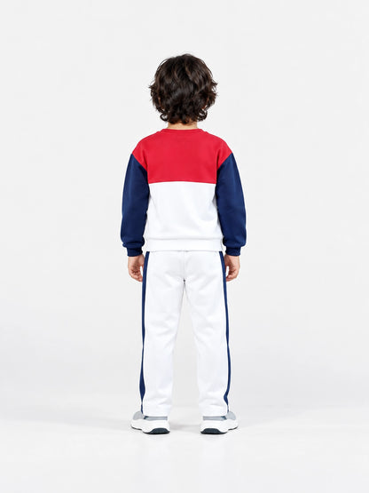 18 White & Red panel Suit