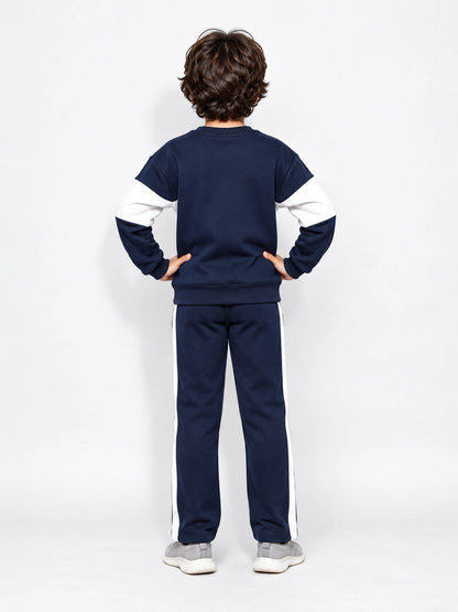 Champion White & Navy Panel Suit